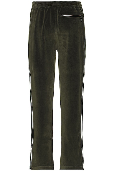 Shop Thisisneverthat Velour Track Pant In Green