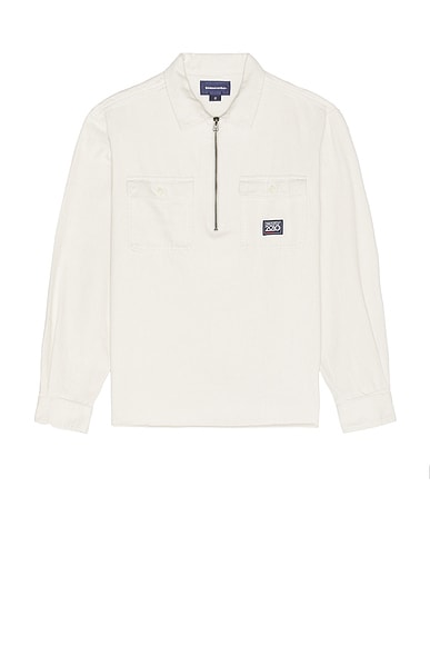 thisisneverthat Half Zip Shirt in Ivory