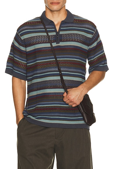 Striped Knit Polo