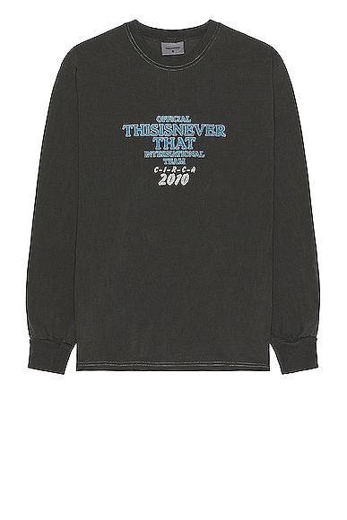 thisisneverthat Meteor Long Sleeve Tee in Charcoal