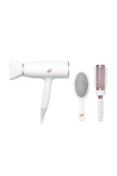 T3 Aireluxe Professional Hair Dryer & Brush Set In White