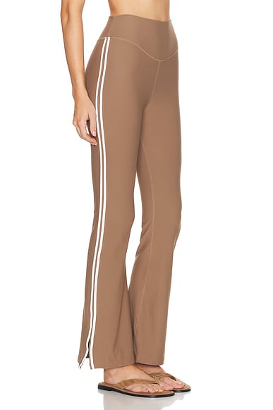 Peached Florence Flare Pant in Brown