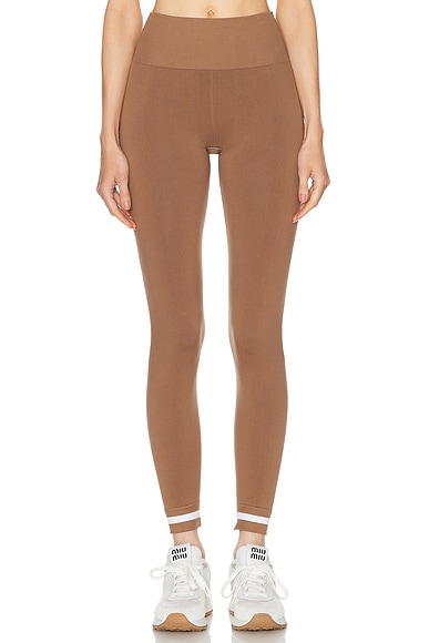 THE UPSIDE Form Seamless 25 in Midi Pant in Brown