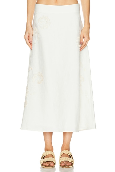 TWP The A-Line Skirt in Ivory