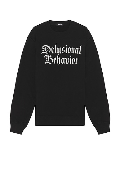 Undercover Delusional Behavior Sweatshirt in Black