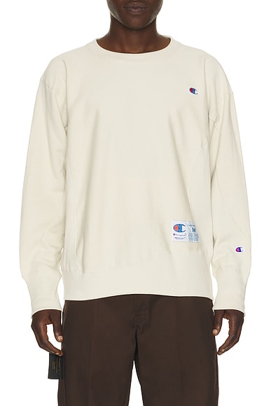 x Champion Crew Neck Sweatshirt in L.g.beige