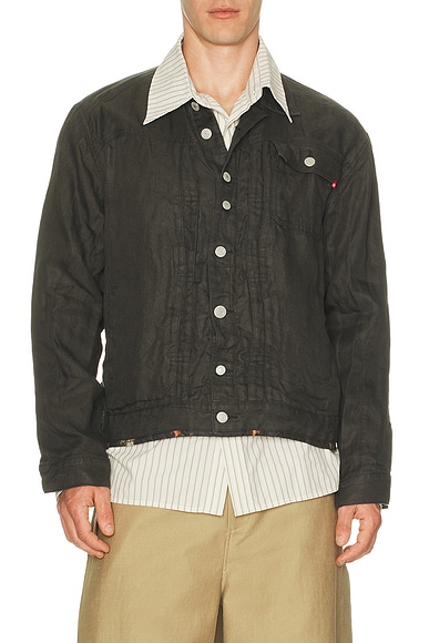 Undercover Button Down Blouson in Khaki Gray