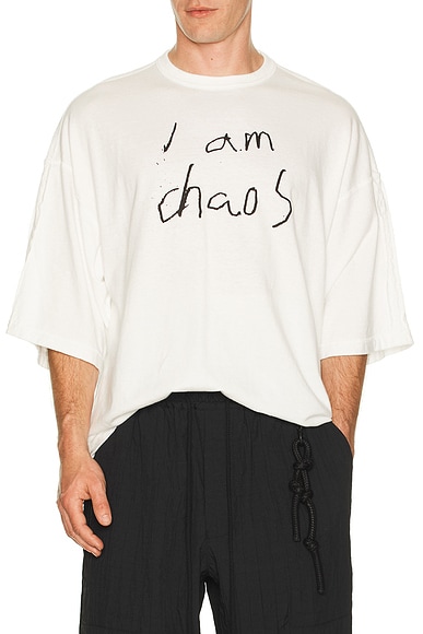 Undercover I Am Chaos Tee in Off White