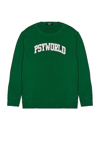 Undercover Psyworld Cotton-jersey Sweatshirt In Green