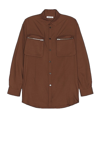 Undercover Long Sleeve Shirt In Brown