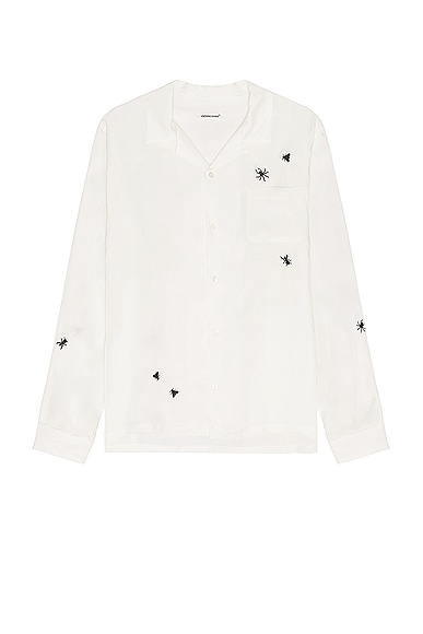 Shop Undercover Long Sleeve Shirt In Off White