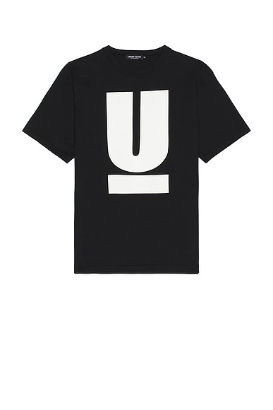 Undercover U Logo Tee in Black