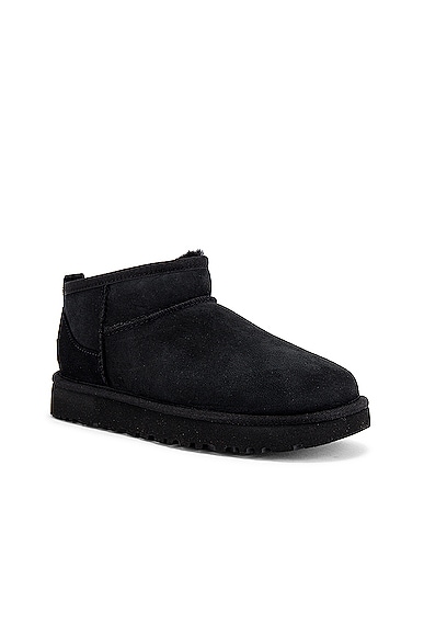 Ugg Round-headed Flat-bottomed Short Boots In Black