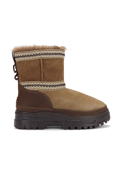 Chloe x Sorel Shearling Suede Hiking Boots in Natural Brown FWRD