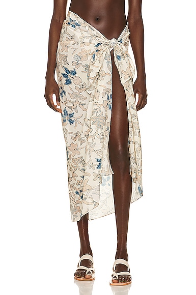 Ulla Johnson Paz Coverup Sarong in Neutral