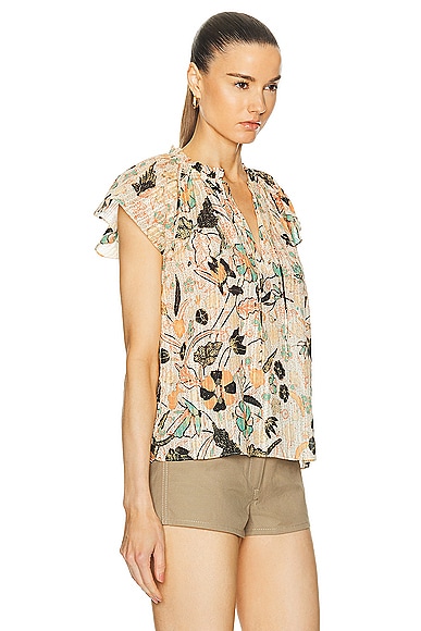 Shop Ulla Johnson Cleo Top In Pearl Flora