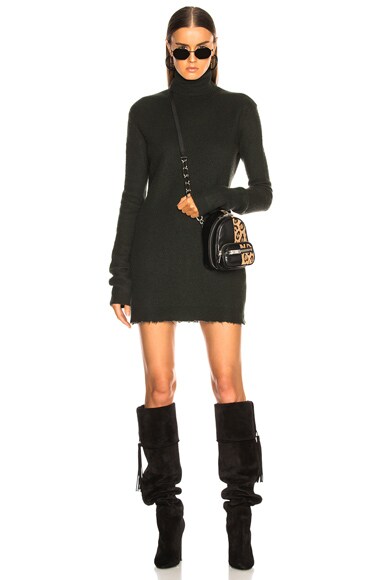 Cashmere Turtle Neck Short Dress