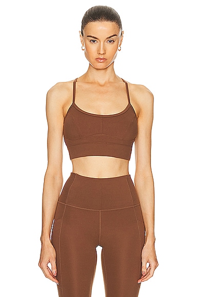 Varley Lets Move Irena Bra in Cocoa Brown