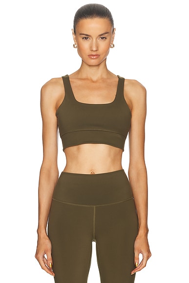 Varley Freesoft Cori Sports Bra in Dark Olive