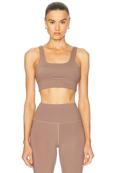 Varley Freesoft Cori Bra in Deep Taupe