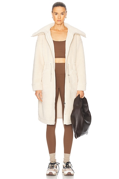 Varley Logan Sherpa Coat in Sandshell