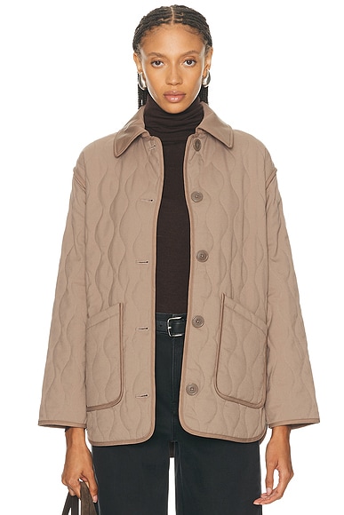Varley Wilson Quilted Jacket in Ash Taupe