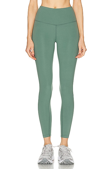 Beyond Yoga Spacedye Caught In The Midi High Waisted Legging in Green Grass  Heather