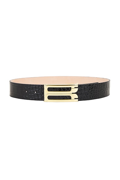 Victoria Beckham Jumbo Frame Belt in Black