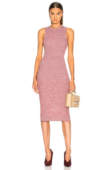 Herve Leger Milena Drop Waist Rayon-Blend Dress in Pink Champagne Combo ...