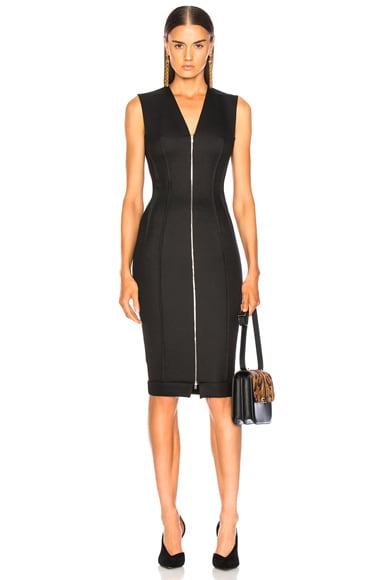 V-Neck Fitted Dress
