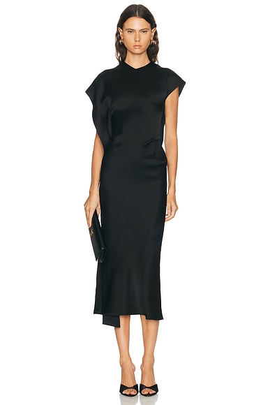 Victoria Beckham Victoria Midi Dress in Black