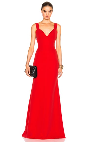 Double Crepe Camisole Floor Length Dress