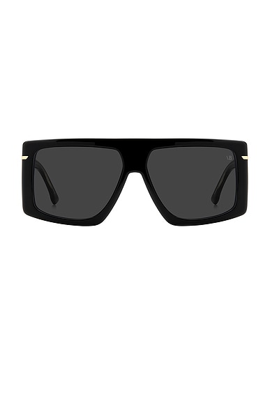 Victoria Beckham Flat Top Sunglasses in Black & Grey