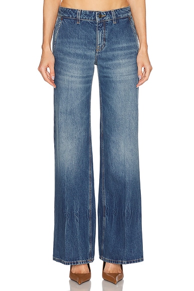 Victoria Beckham Gigi Wide Leg in Vintage Indigo