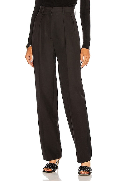 High Waisted Double Pleat Tux Trouser