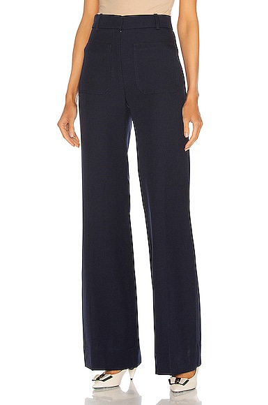 High Waisted Patch Pocket Trouser