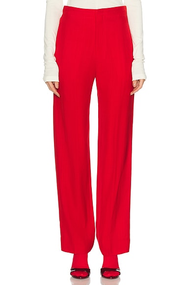 Victoria Beckham Tapered Leg Trouser in Carmine