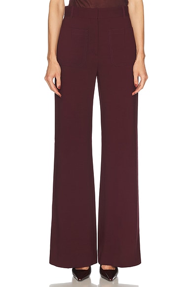 Victoria Beckham Alina Trouser in Port