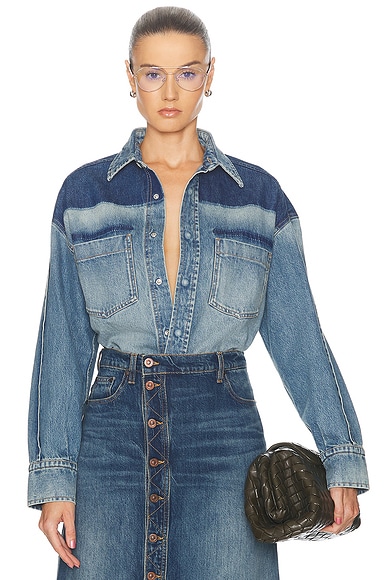 R13 oversized denim shirt clearance