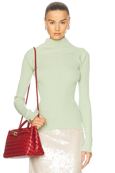 Victoria Beckham Long Sleeve Top in Jade