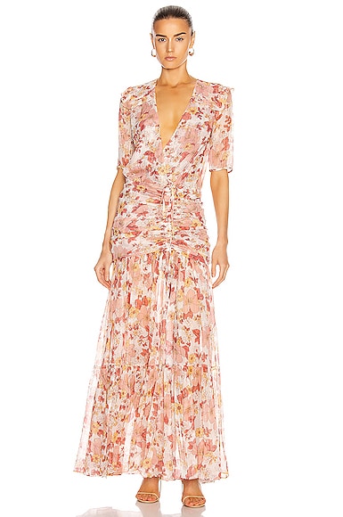 Veronica Beard Mick Dress in Melon Multi | FWRD