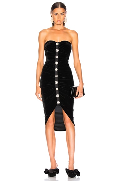 Veronica Beard Velvet Palo Dress in Black | FWRD
