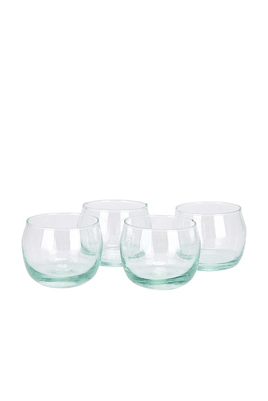 Set Of 4 Stemless Wine Goblets