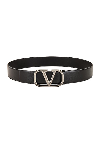Shop Valentino Garavani Buckle Belt In Black