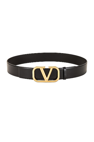 Shop Valentino Garavani Buckle Belt In Black