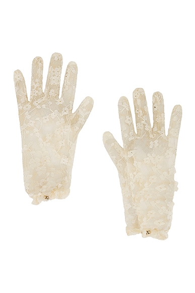 【関税＆送料込み】Valentino Garavani Gloves 関税&送料込】Valentino Garavani Black Mesh Gloves (VALENTINO