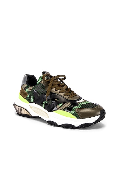 Click to view more detailed imagery on our partner's website Valentino Low-Top Sneaker In Green Tea & Olive