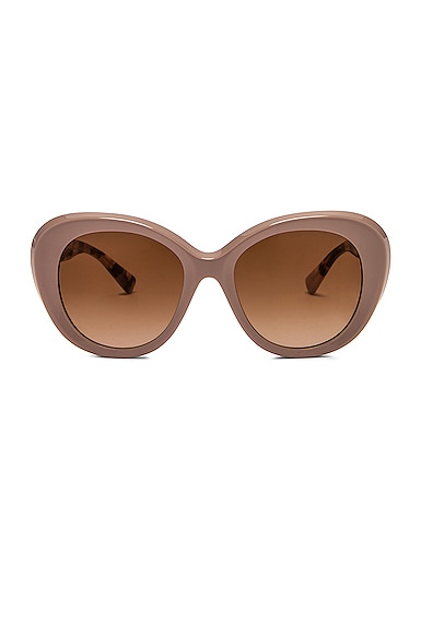 Valentino Garavani Valentino Rockstud Round Sunglasses in Blush