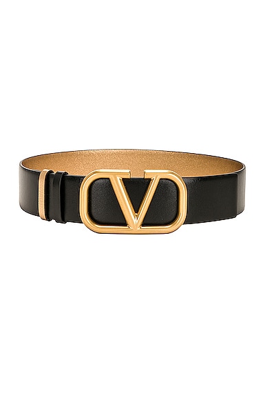 Reversible V Logo Signature Belt