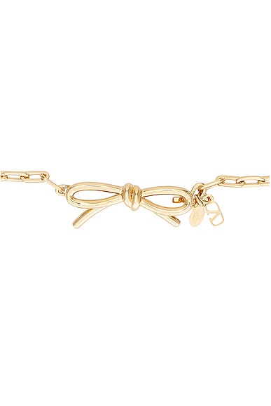 Shop Valentino Metal Chain Bow Belt In Oro